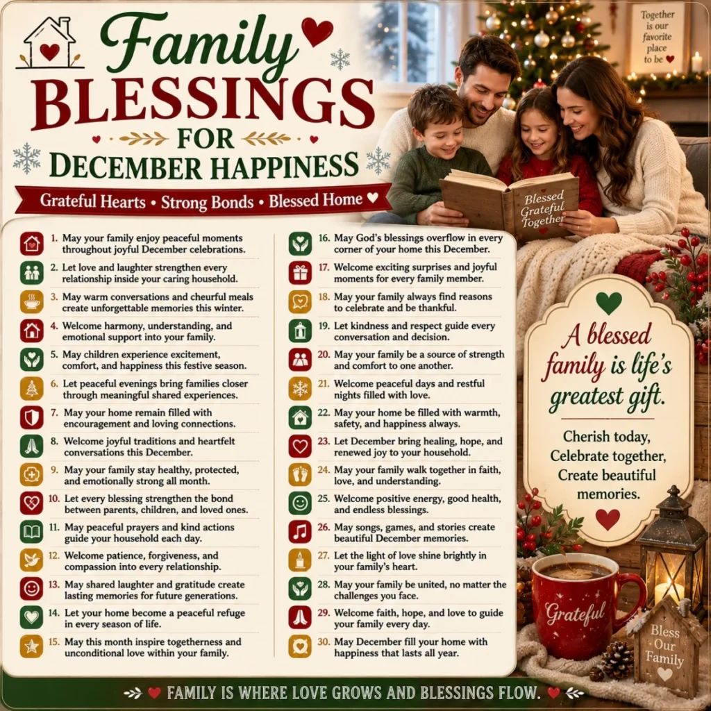 Family Blessings For December Happiness