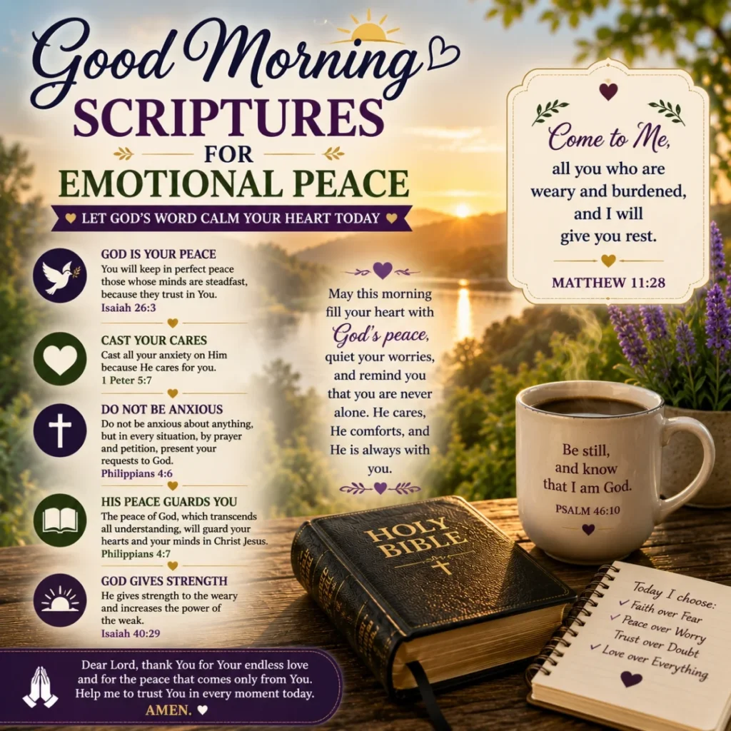 Good Morning Scriptures For Emotional Peace