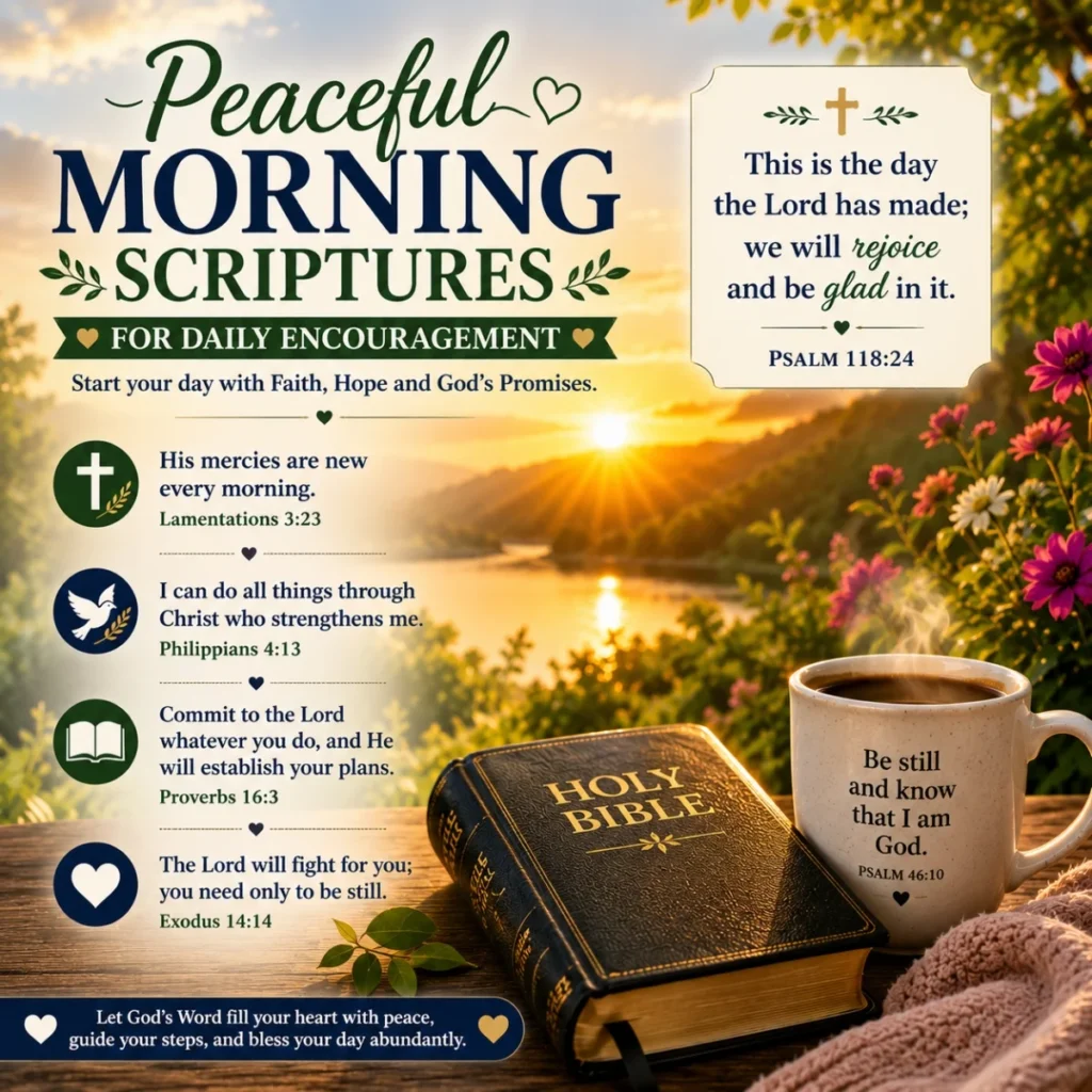 Peaceful Morning Scriptures For Daily Encouragement