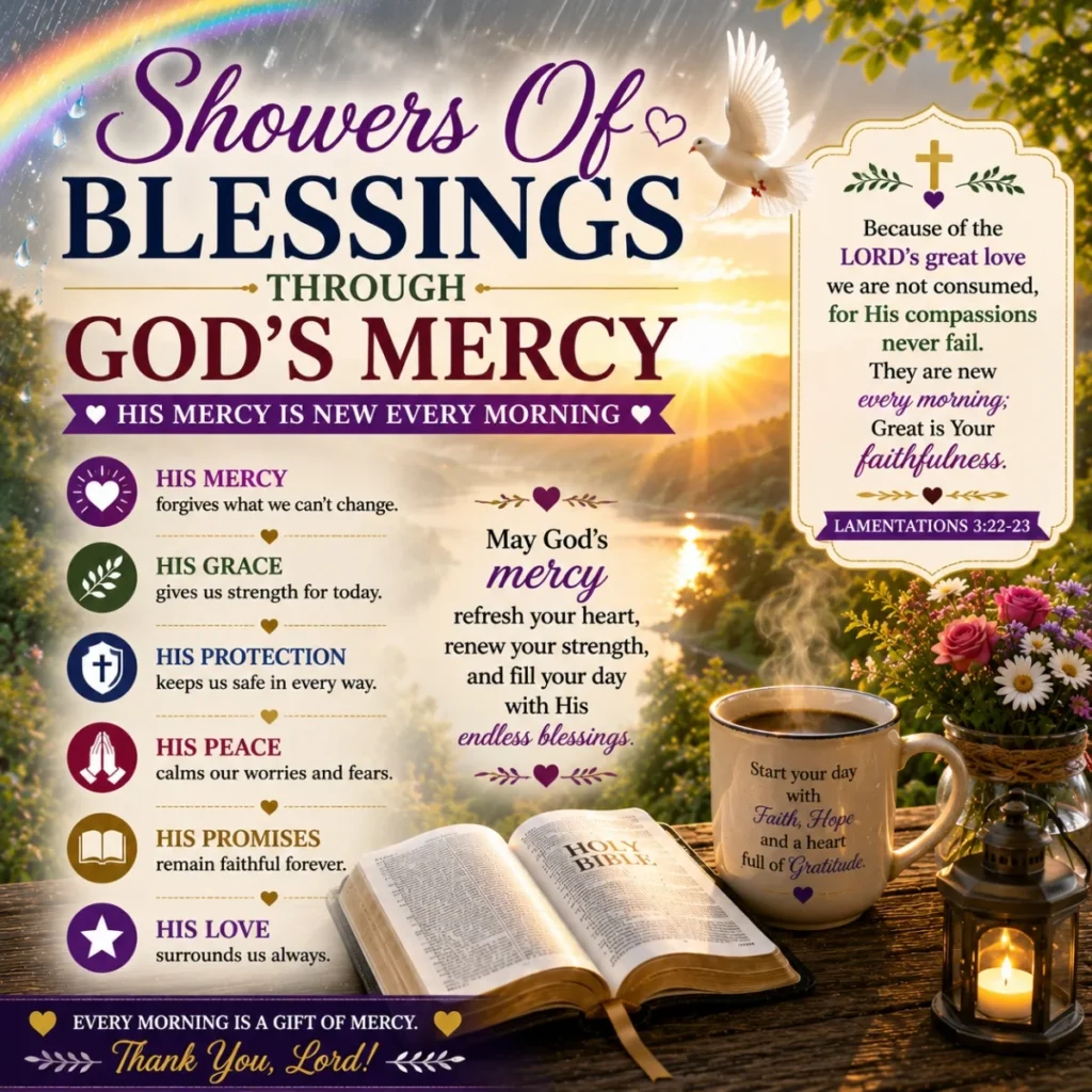 Showers Of Blessings Through Godβs Mercy 1200+1200