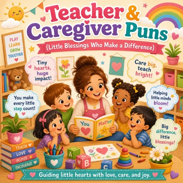 Teacher & Caregiver Puns (Little Blessings Who Make a Difference)