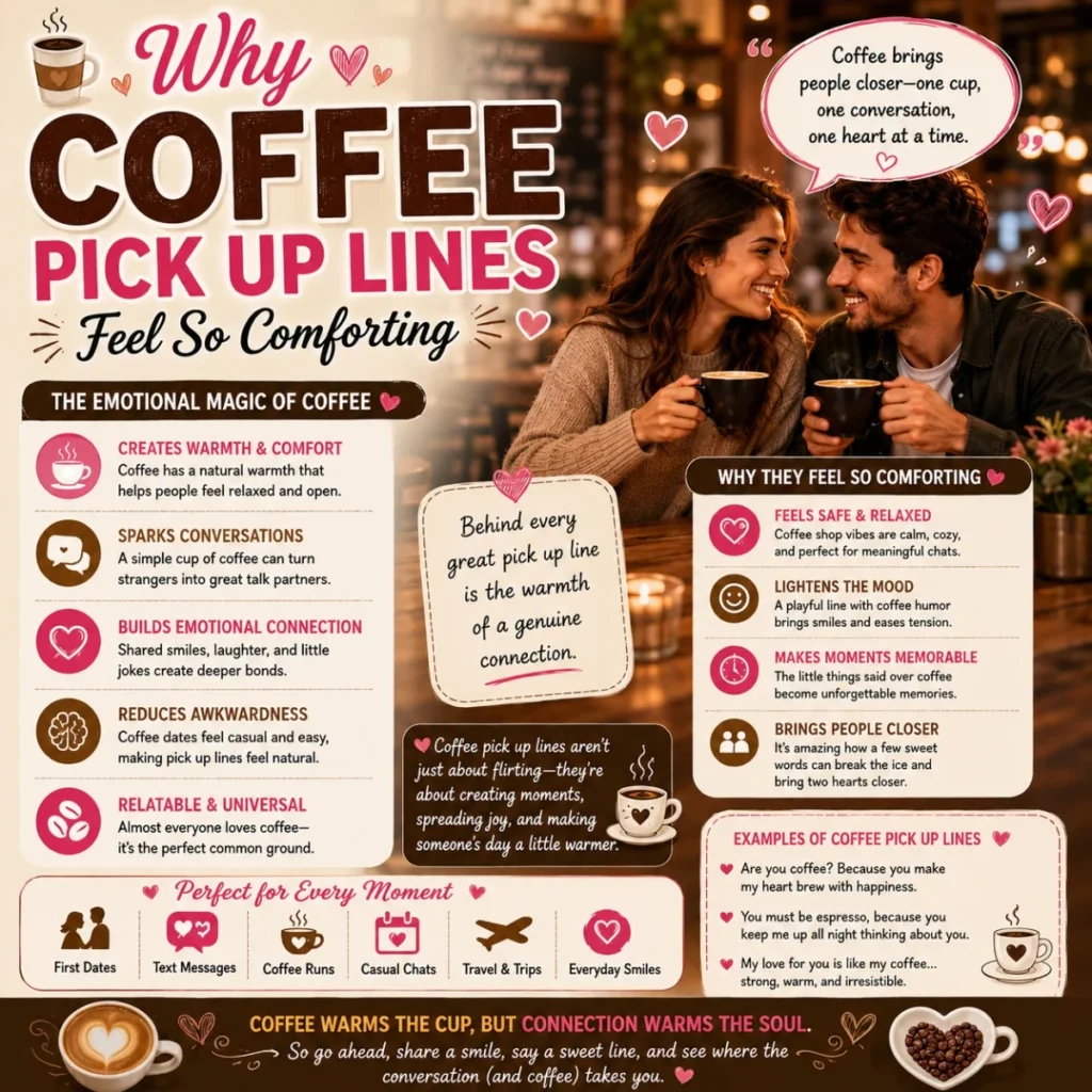 ☕ Why Coffee Pick Up Lines Feel So Comforting