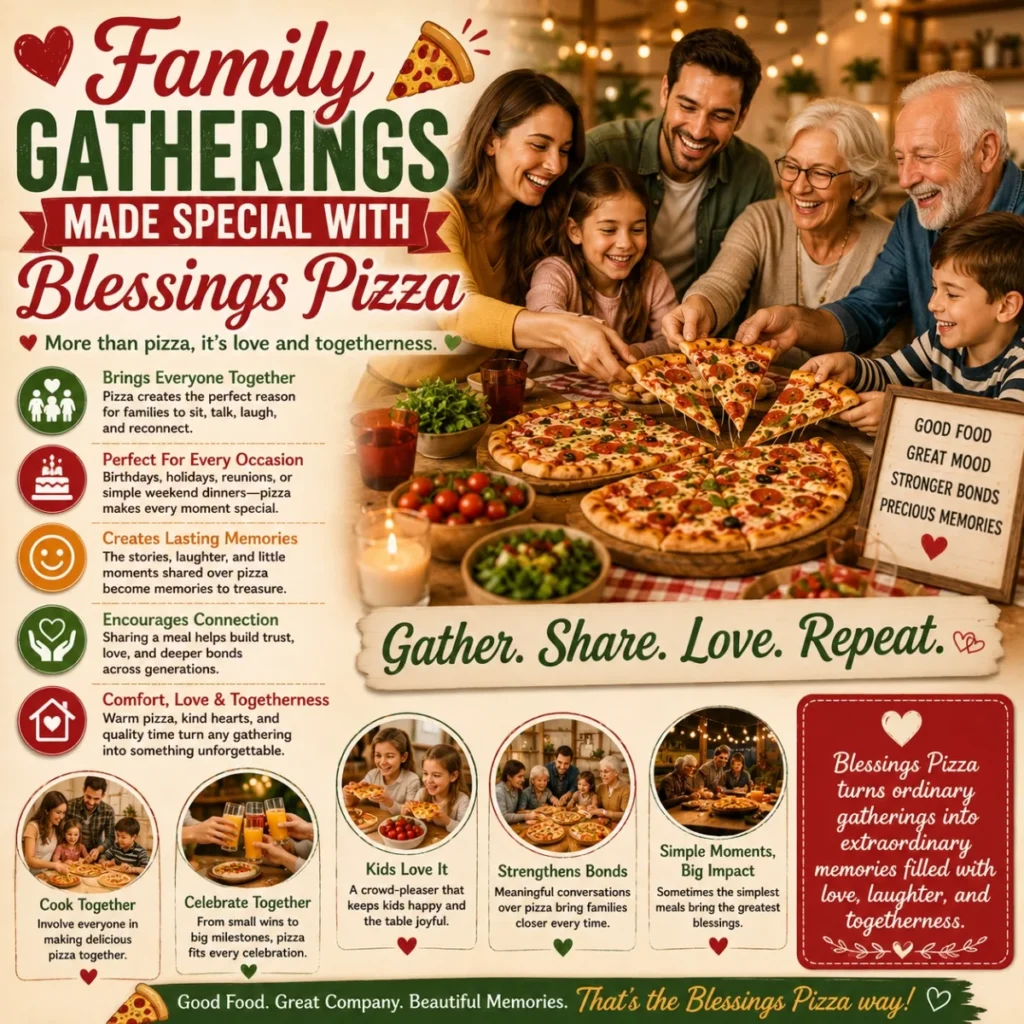 ❤️ Family Gatherings Made Special With Blessings Pizza