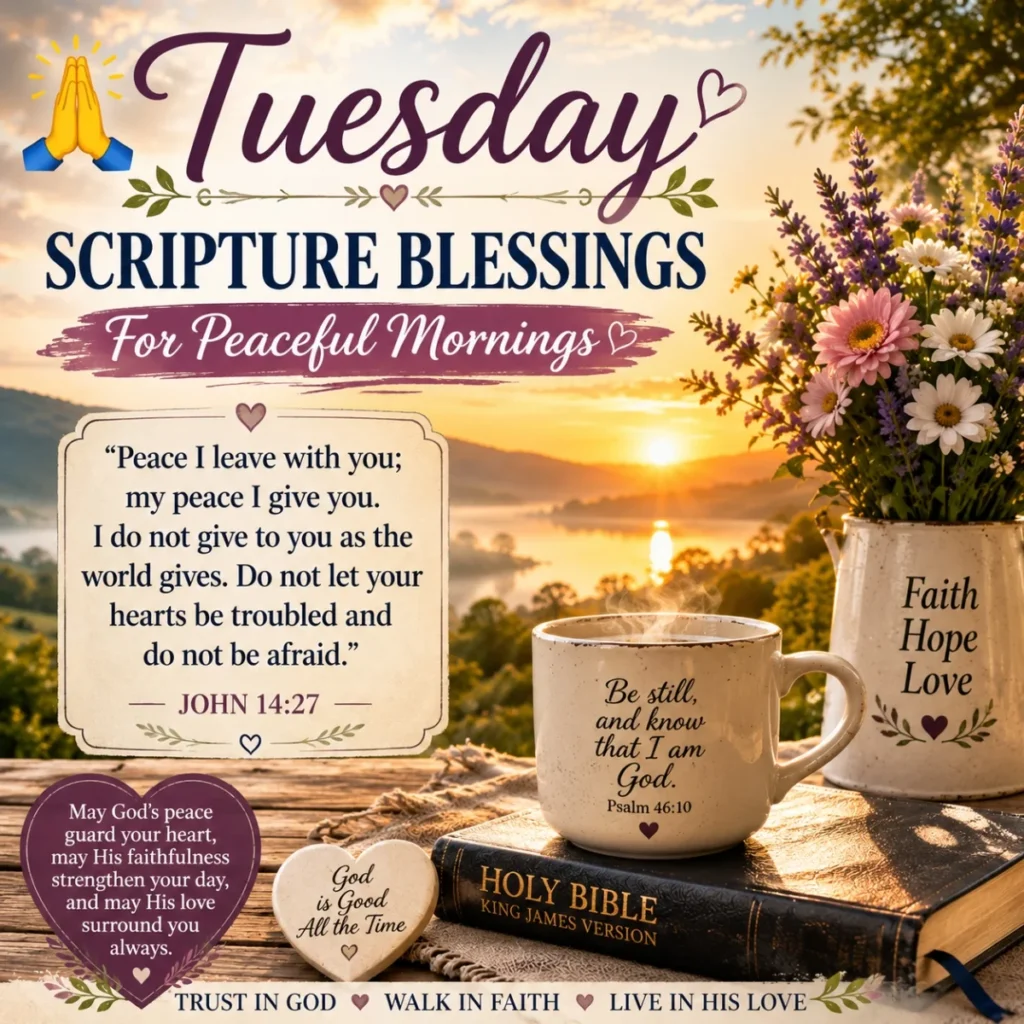 🙏 Tuesday Scripture Blessings For Peaceful Mornings