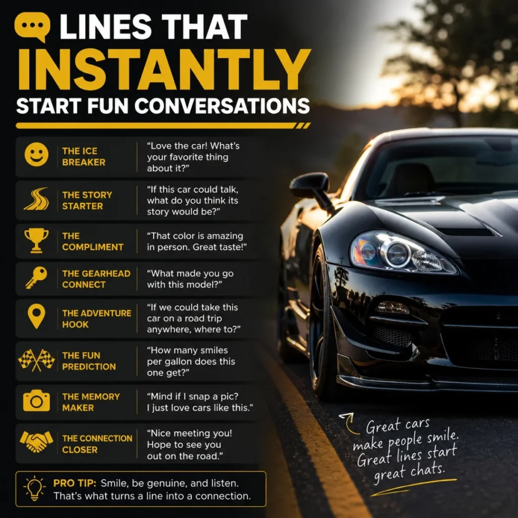 🚘 Lines That Instantly Start Fun Conversations