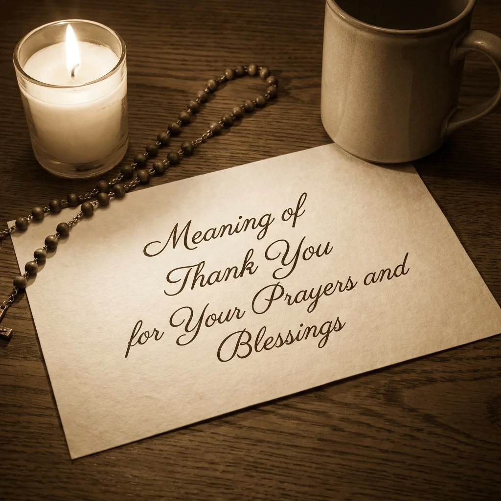 Meaning of Thank You for Your Prayers and Blessings