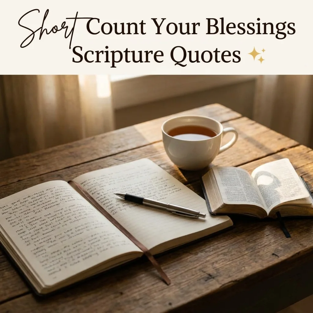 Short Count Your Blessings Scripture Quotes ✨