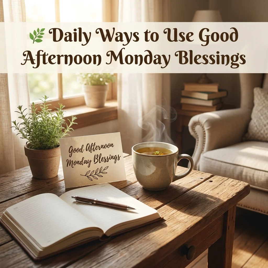 🌿 Daily Ways to Use Good Afternoon Monday Blessings