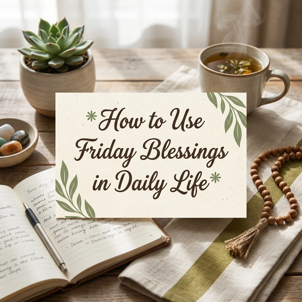 🌿 How to Use Friday Blessings in Daily Life