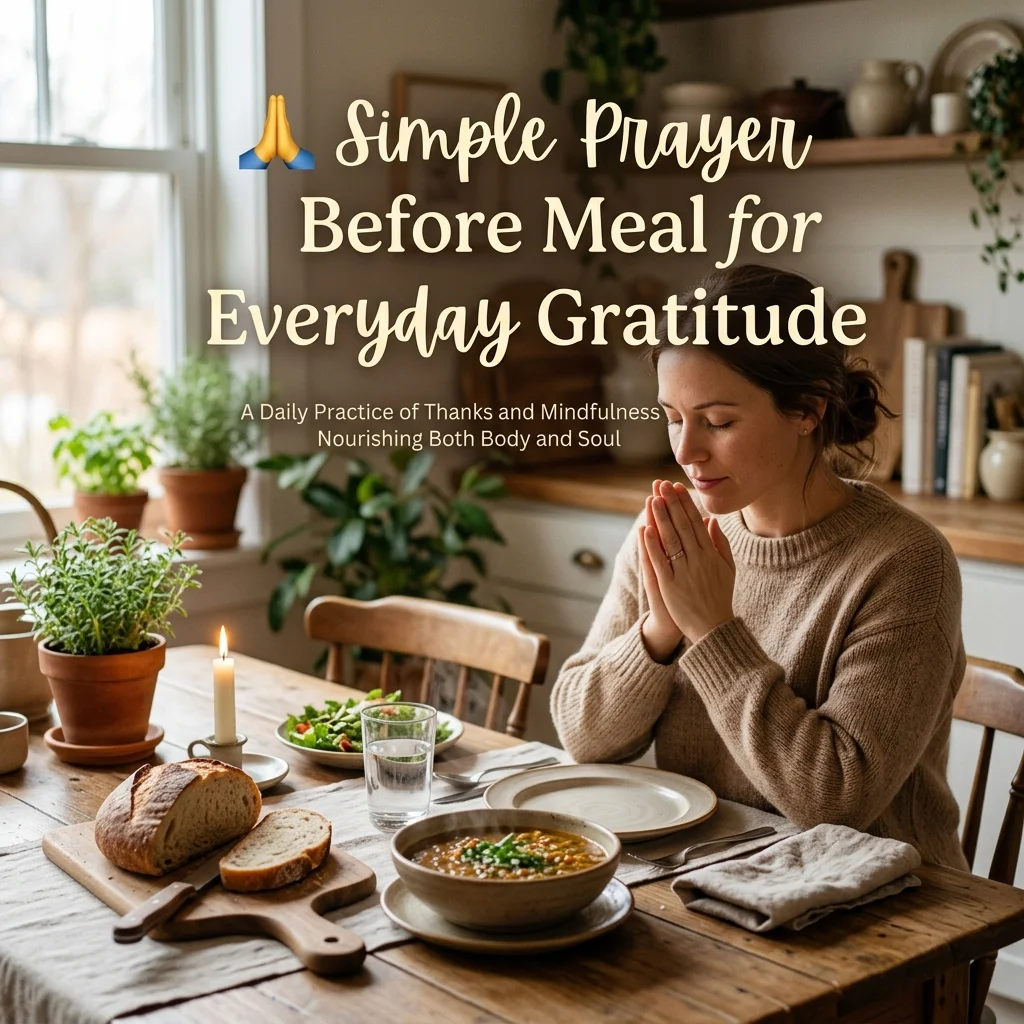 🙏 Simple Prayer Before Meal for Everyday Gratitude