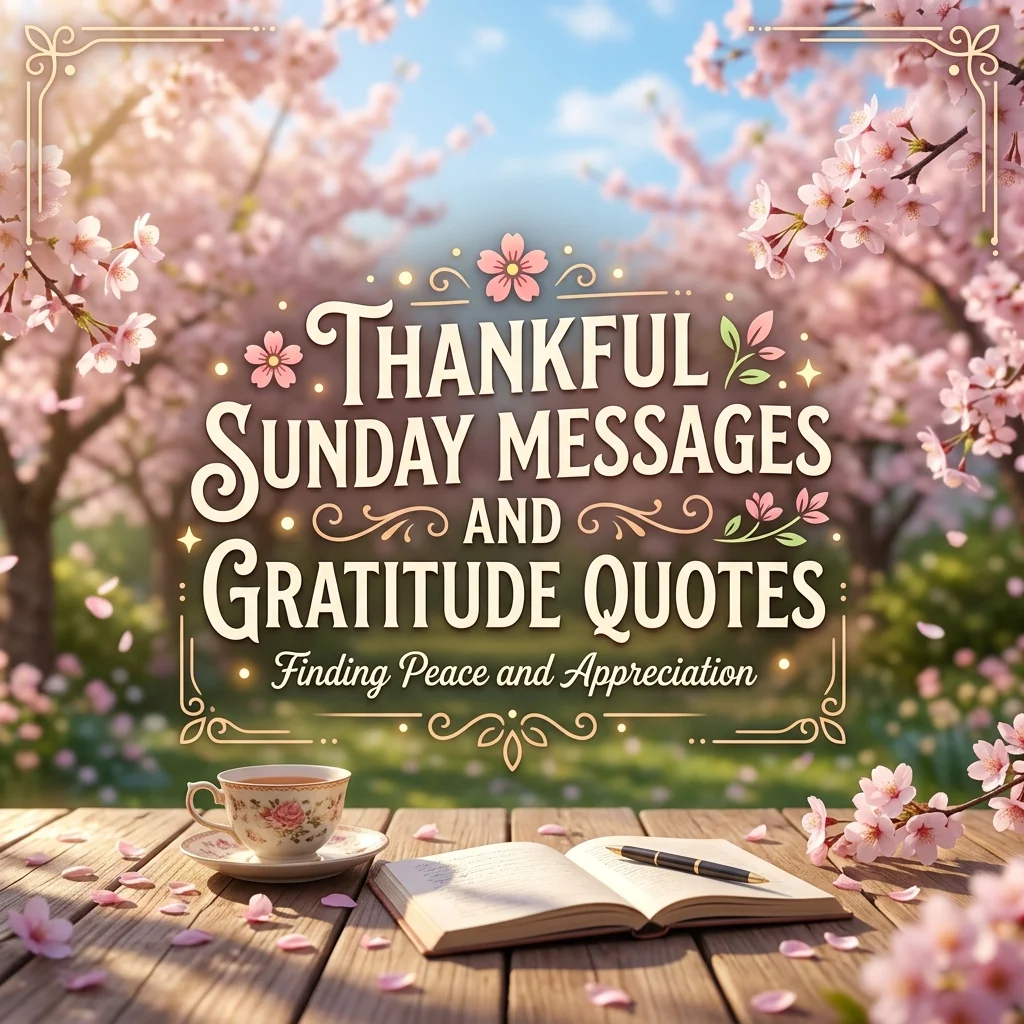🌸 Thankful Sunday Messages and Gratitude Quotes