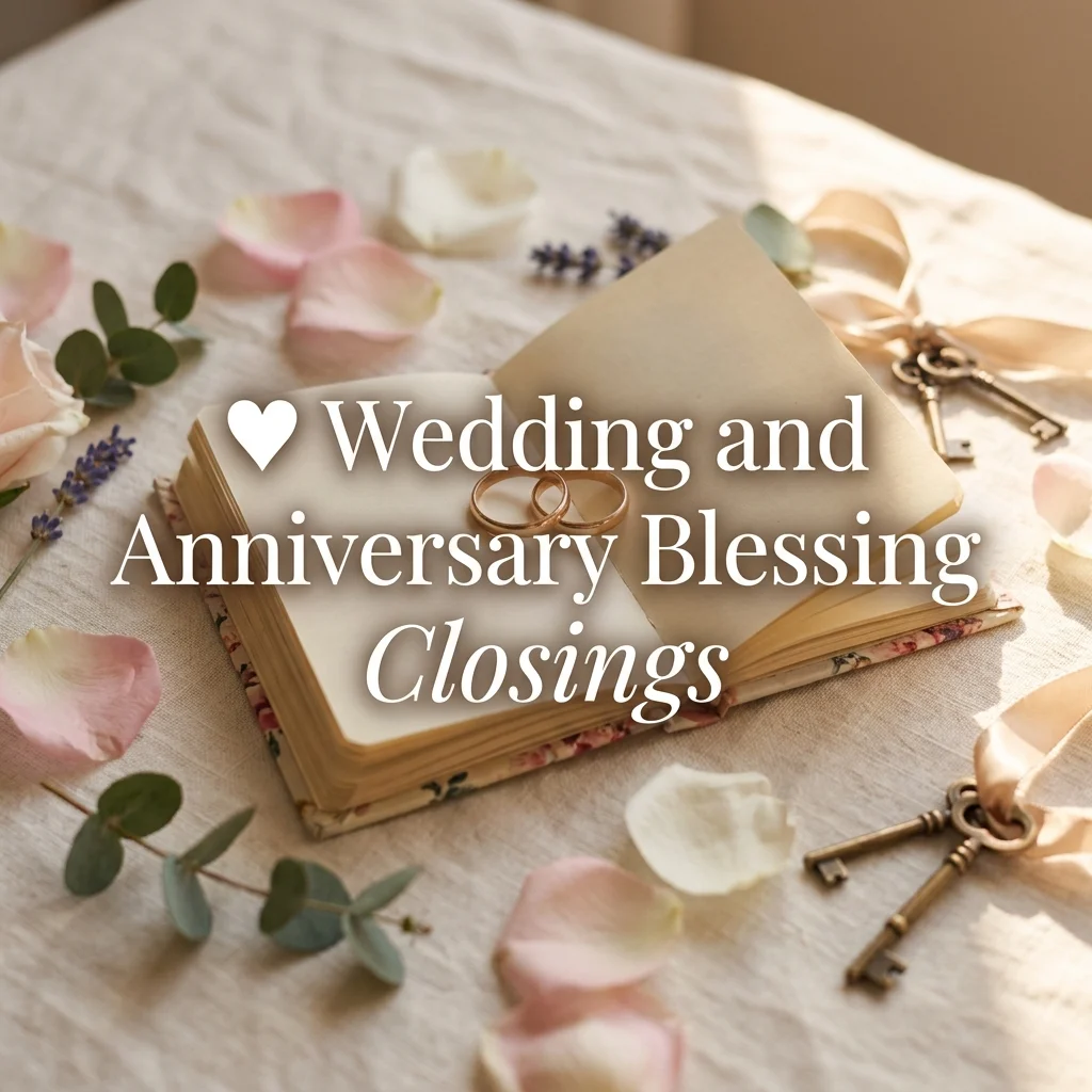 ❤️ Wedding and Anniversary Blessing Closings