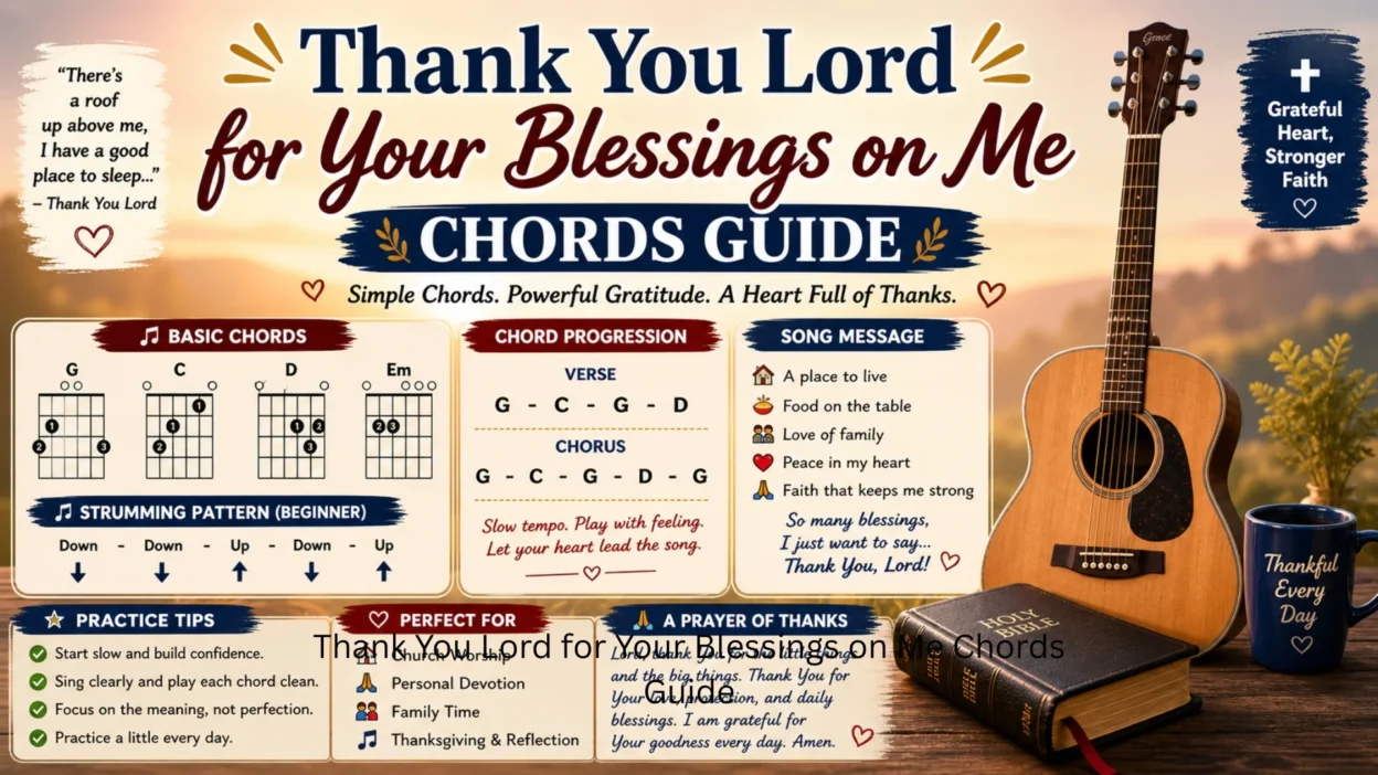 Thank You Lord for Your Blessings on Me chords guide with guitar, Bible, prayer, and worship tips