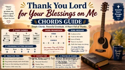Thank You Lord for Your Blessings on Me chords guide with guitar, Bible, prayer, and worship tips