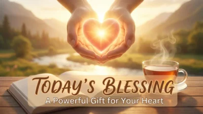 Inspirational daily blessing message with faith, hope, peace, and encouragement for a grateful heart.