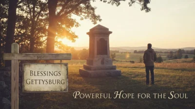 Blessings Gettysburg image with peaceful reflection, spiritual hope, and comforting historic scenery